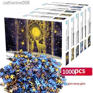 Puzzles Puzzle créativité Imagine jouets 1000 pièces/ensemble Puzzles célèbre peinture du monde Van Gogh peinture à l'huile adultes enfants bricolage JigsawL231025