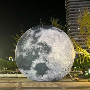 Boule de lune gonflable hermétique en PVC avec lumières LED, ballon géant de planète pour événement, fête, spectacle, décor de scène, publicité suspendue, livraison gratuite, pas besoin de contacter l'inflation