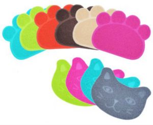 Tapis de litière pour chat en PVC | Napperon pour animaux de compagnie, fournitures de voiture, porte antidérapante, bol de nourriture, petit chien, chiot, tapis d'alimentation 210713