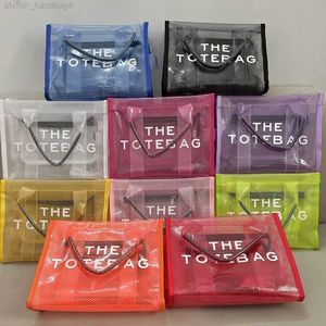 PVC Clear groot merk De Tote Bag Designer Casual Tote Mesh Schouder Australes Jelly transparante vrouwen Handtas Koppeling Damestas