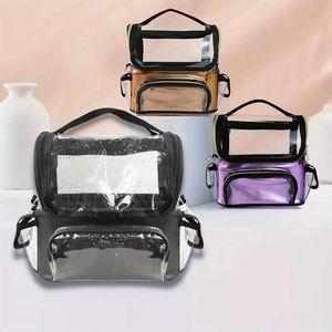 PVC Clear Makeup Brush Case Stand-Up Make-up Cup Make-upborstel Holder Travel Professional Cosmetic Bag Artist Storage Bag met verstelbaar