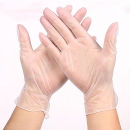 Gants de protection transparents en PVC gants en PVC transparents jetables mains gants de protection ménage protéger de haute qualité en gros