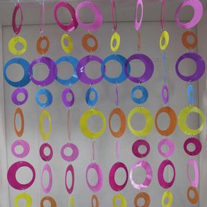 Discos de plástico de color PVC, persianas de cortina de dibujos animados para niños, fondo de boda, decoración del hogar, cortinas de puerta 210722