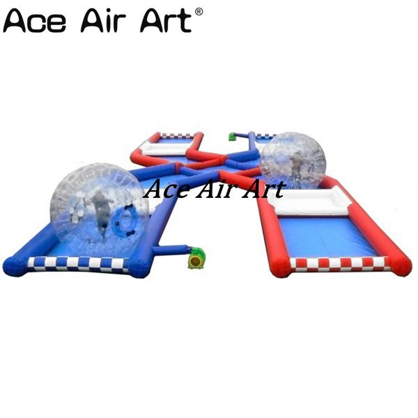 Équipement de jeu PVC Équipement extérieur Géant Piste de balle bubble gonflable avec un souffleur d'air pour le jeu de l'herbe ou la vente commerciale