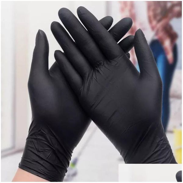 Guantes de PVC Guantes de PVC 100 piezas Polvo de látex desechable - Examen Tatuaje Guantes protectores de alta elasticidad Nitrilo 230512 Oficina Scho Dhgarden Dhly8