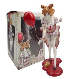 PVC Horror Bishoujo Staat het Pennywise Joker Actie Figuur Girl Style Chucky Figurine Model speelgoedcollecties Geschenken Nieuw 11129435610