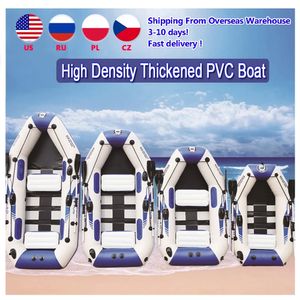 PVC Barco inflable de 3 capas Barcos de pesca Laminada de kayak por resistente para 26 personas Rowing Canoe 240127