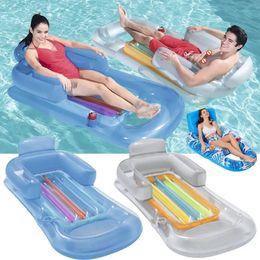 PVC Matelas aérienne pliable flottante PVC POURONNEMENTS SUMME PLAQUE AEUR LED FLOT LE LOUNGER LOUNGER 240506