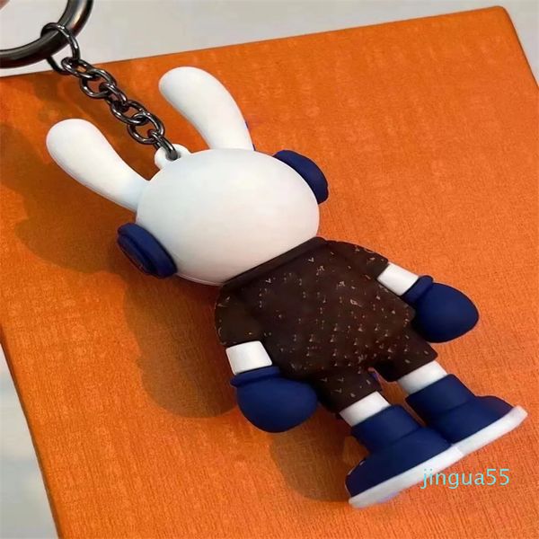 Porte-clés en PVC fournitures avec boîte mignon porte-clés porte-bijou bijoux porte-clés alliage dessin animé animaux amoureux voiture pendentif unisexe porte-clés