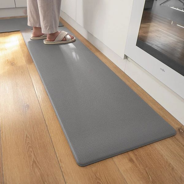 Tapis de cuisine en PVC, Long tapis de sol en cuir pour chambre à coucher, paillasson de salon, Tatami antidérapant, imperméable à l'huile, 240111