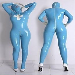 Catup in PVC Lake Blue Lycra aderente in spandex neutro S-XXL285W