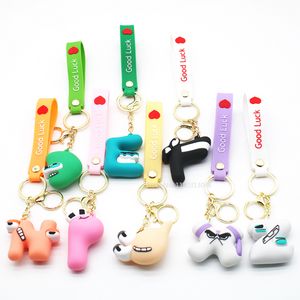 PVC Letter Backpack Keychain Character Toy English Letter Animal Doll Decoration Pendant Children's Education Toy Bag