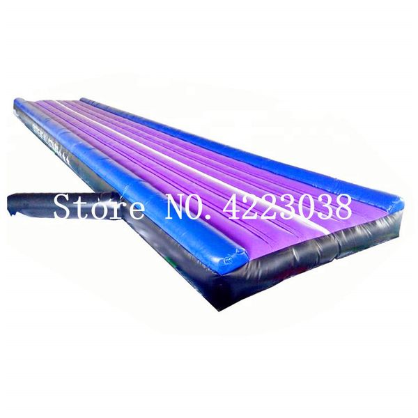 Colchoneta de aire inflable de pista de caída de Material de PVC con envío gratis para gimnasia-10 m de largo x 2,7 m de ancho x 0,6 m de altura