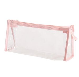 Sac à crayons en PVC pochette à fermeture éclair étudiants d'école clair sac de papeterie transparent boîte de rangement en plastique étanche étui à stylo Mini sacs de maquillage