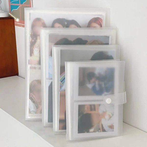 Album photo en PVC New Transparent 80/160 Slots Picture Carte Holder Collect Book 3/4/5/6 pouces Photocard Holder Idol Star