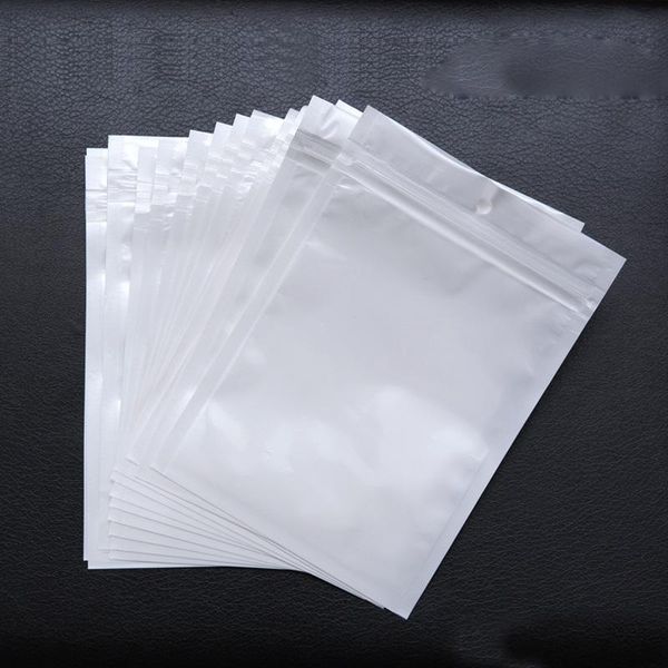 Bolsa de plástico de PVC perla Plástico Poly OPP embalaje cremallera Zip Venta al por menor Blanco transparente Paquetes Joyería comida muchos tamaños disponibles 50% de descuento