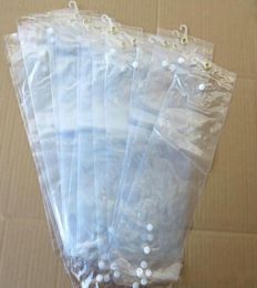 PVC Plastic Pakketzakken Verpakkingszakken met Pothhook 1226inch voor het inpakken van haar inslag Human Hair Extensions Button Closure34499519472144