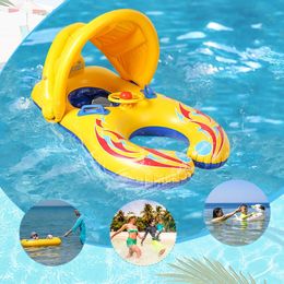 PVC Zwembad Drijft Speelgoed Opblaasbaar Slijtvast Herbruikbaar Handig Babyzwemmen Ring Zonnescherm Buis Vlot Vlotter Kinderzitje 240322
