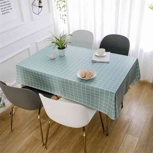 PVC Impression Nappe Tissu imperméable Cuisine en plastique Huile Simple Decke Café 210626