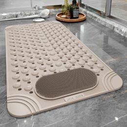 PVC Sécurité Anti-Skid Bathroom Massage Mats Rectangle Soft Shower Bathtub Pad grand taille Masage Foot Brush Lazy Man's Magic Tool