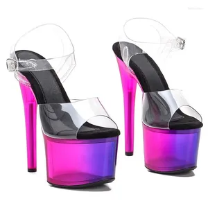 PVC Sandals Laijianjinxia 17cm / 7inches Upper mode sexy exotique plate-forme talon de fête de pole dance chaussures 018 5565