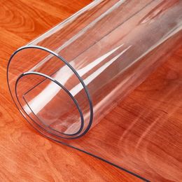 PVC Tafelmat Glas Zacht Doek Tafelkleed Transparant D' Waterdichte tapijten voor thuis woonkamer Tafelkleed 1,0 mm 240122