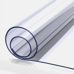 Tapis de table en PVC Transparent D' Tissu imperméable Tissu huilé avec motif de cuisine Couverture en tissu doux en verre 1,0 mm 220301