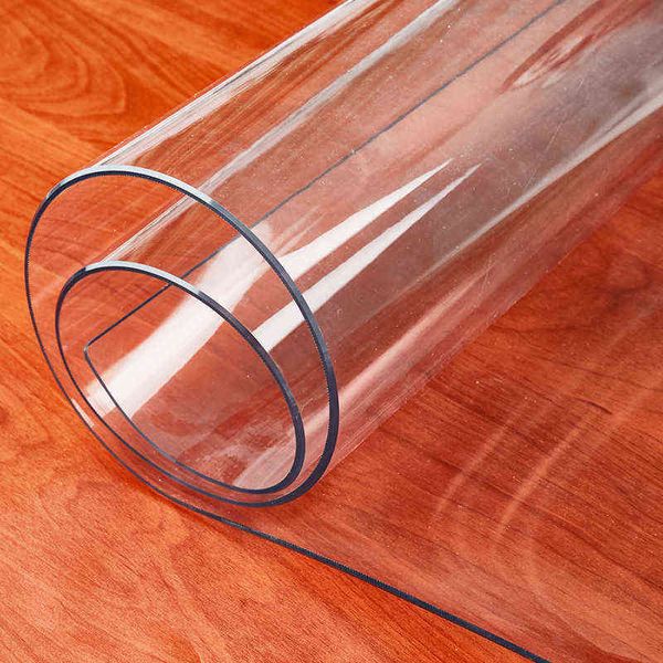 Tapis de Table en Pvc Transparent D 'tapis et moquettes imperméables pour la maison salon nappe verre couverture en tissu doux 1.0 Mm