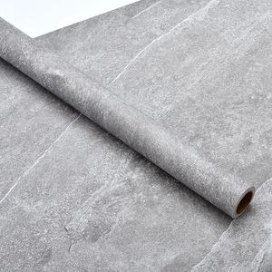 PVC engrosado gris autoadhesivo papel tapiz vinilo impermeable antideslizante etiqueta del piso decoración del hogar dormitorio sala de estar pegatinas de pared 240301
