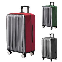 Housse de protection transparente en PVC pour bagages, élastique, étanche, boîtier de chariot, sacs de pluie, accessoires de valise de voyage, produit 240105