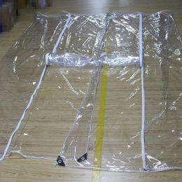 PVC Transparent Araproping tissu zipper Tarpaulin 0,32 mm extérieur imperméable Tarpaulin Personnaliser le rideau de porte
