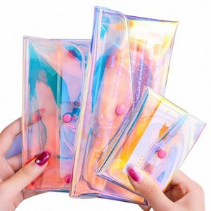 PVC Sac de rangement transparent Femmes Cosmetic Card Solder Statiery Organisateur Sacs portables Portefeuille de bourse multifuncti 39V # #