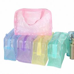 PVC Voyage Transparent Cas Trois Articles de toilette Boîte de rangement Lage Suise de serviette Lage Pouche à fermeture éclair Cosmetic Organizer Sacs 2022 A5MD #