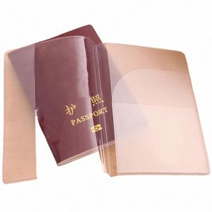 PVC Travel Imperproof Dirt Passport Hidder Cover Portefeuille transparent PVC ID Cartes Busin Credit Card Carte Case Pouch L321 # #