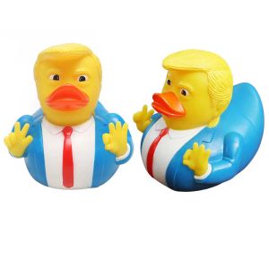 PVC Trump Creative Duck Favor Bath Floating Water Toy Party Supplies grappig speelgoed geschenk 0117 s