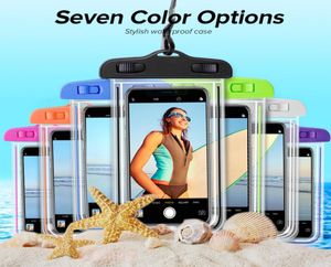 PVC Universal Waterproof Cajones de la bolsa a prueba de agua Bolsa móvil para iPhone 12 11 Pro Max 8 7 Huawei Xiaomi Redmi Samsung9327207