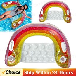 PVC Water Hangmat Recliner opblaasbaar zwevende zwemmatras ZEE RING Pool Party Lounge Bed Accessoires 240509