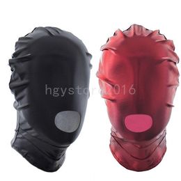 Bondage pvc natte look kerker wiel open mond vol kop kap masker blinddoek rollenspel #r78