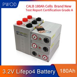 PWOD, 4 Uds., grado A, CALB, 3,2 V, 180AH, 12V, Lifepo4, fosfato de hierro y litio, certificado Original, informe de prueba para solar, UE, EE. UU., libre de impuestos