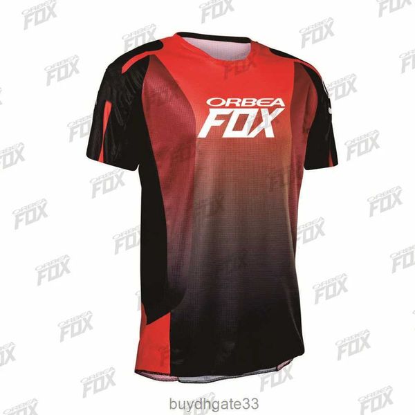 PXCJ T-shirts pour hommes Maillot de cyclisme de motocross à manches courtes pour hommes Orbea Fox Descente VTT Chemises de VTT Offroad DH Vêtements de moto