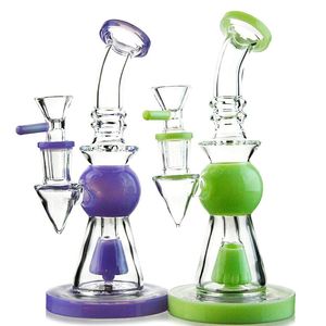 Pyramid Design Heady Glass Bong Douchekop Perc Hookah 7 Inch DAB Olierouts Mini Waterleidingen Korte Nect Mondstuk Waterpijpen met Kom XL275 14 Vrouwelijke Joint