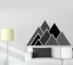 Pyramide triangles motif autocollants muraux géométriques en vinyle ouctospérage de mur de vinyle décoration de maison de maison moderne 4665387