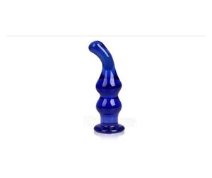 Pyrex Glass Dildo GSPOT MASSAGEUR Stimulator anal plug fétiche jouet bleu bleu cristal anal plug femelle mâle adulte nouveau 2467014