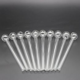 Handcraft Pyrex Glassolie Pijpen Mini Roken Handleidingen 4.72inch Glazen pijpen voor DAB Rig Bong 100pcs/Lot