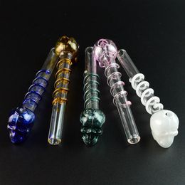 Pyrex Glass Oil Burner Pijpen Glasleidingen Multicolors Glas Roken Pijp Kleurrijke Mini Tabak Pijp 5 Inch 5 Kleuren SW28