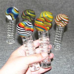 Pyrex glycerine olie brander pijpen roken handle lepel pijp tabak droog kruid voor siliconen bongglas bubbler