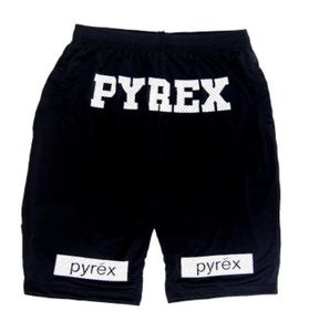 Pantalones cortos PYREX para hombre, ropa de calle a la moda, pantalones cortos de hip hop para hombre, pantalones cortos deportivos informales negros y rojos con cintura elástica 3097641