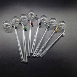 Pyrex Pipe À Fumer Brûleur À Huile En Verre Coloré QBsomk Artisanat Pipe À Main 4 Pouces Steamroller Filtres Porte-narguilé Pour Tabac Herbe Sèche Dab Rig Durable En Gros