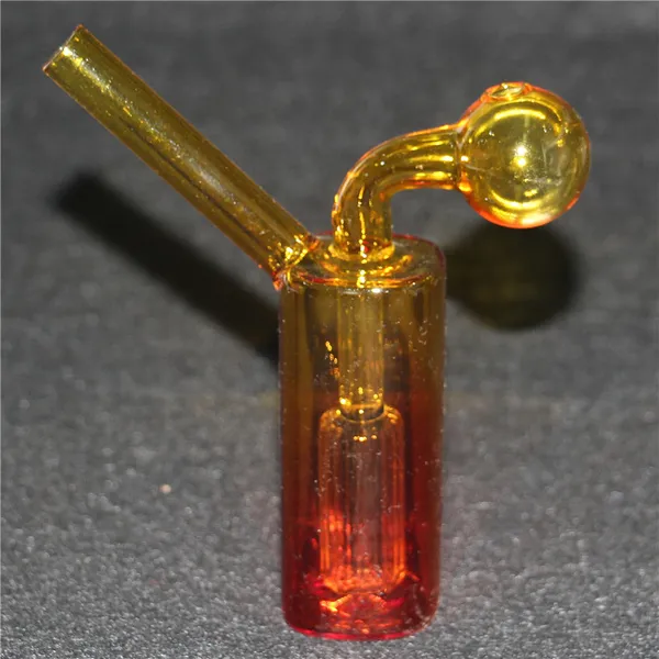 Pyrex barboteur en verre épais Mini narguilé filtre brûleur à mazout tuyaux de Bong Portable tuyau de tabac à herbes sèches pré-roulage