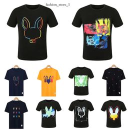 Pyscho Bunny Shirt Summer Casual T-shirt Mens Womens Womens Skeleton Rabbit 2024 Nouveau Design Multi Style Men Shirt Fashion Designer Physcho Bunny Couple Courte courte 205
